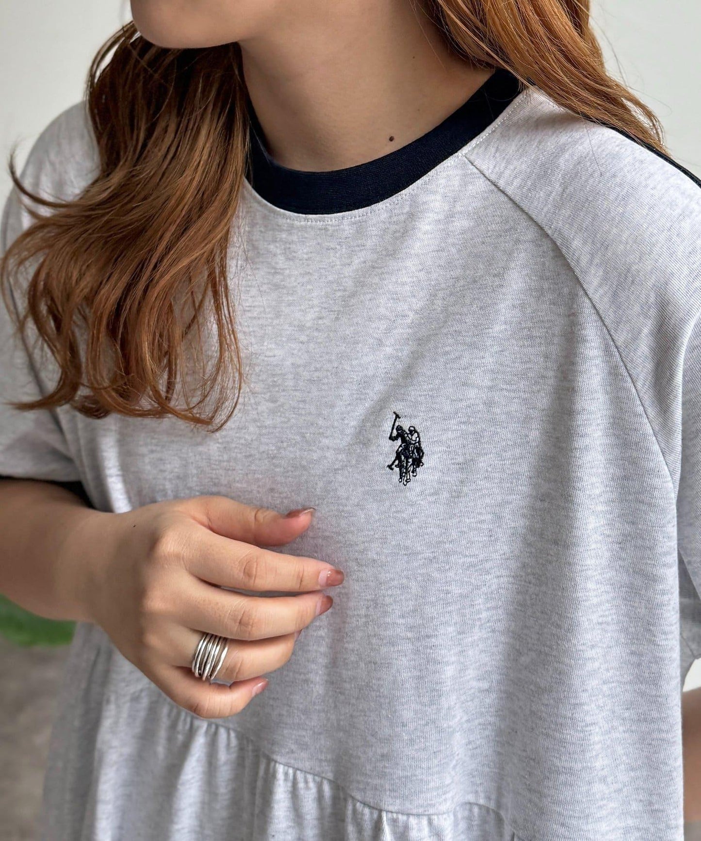 U.S. POLO ASSN. 短袖層疊連衣裙