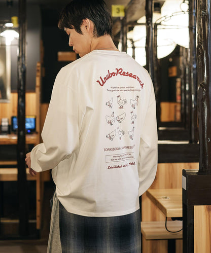 鳥貴族×UR UnuboResearch LONG-SLEEVE T-SHIRTS A 長袖T恤