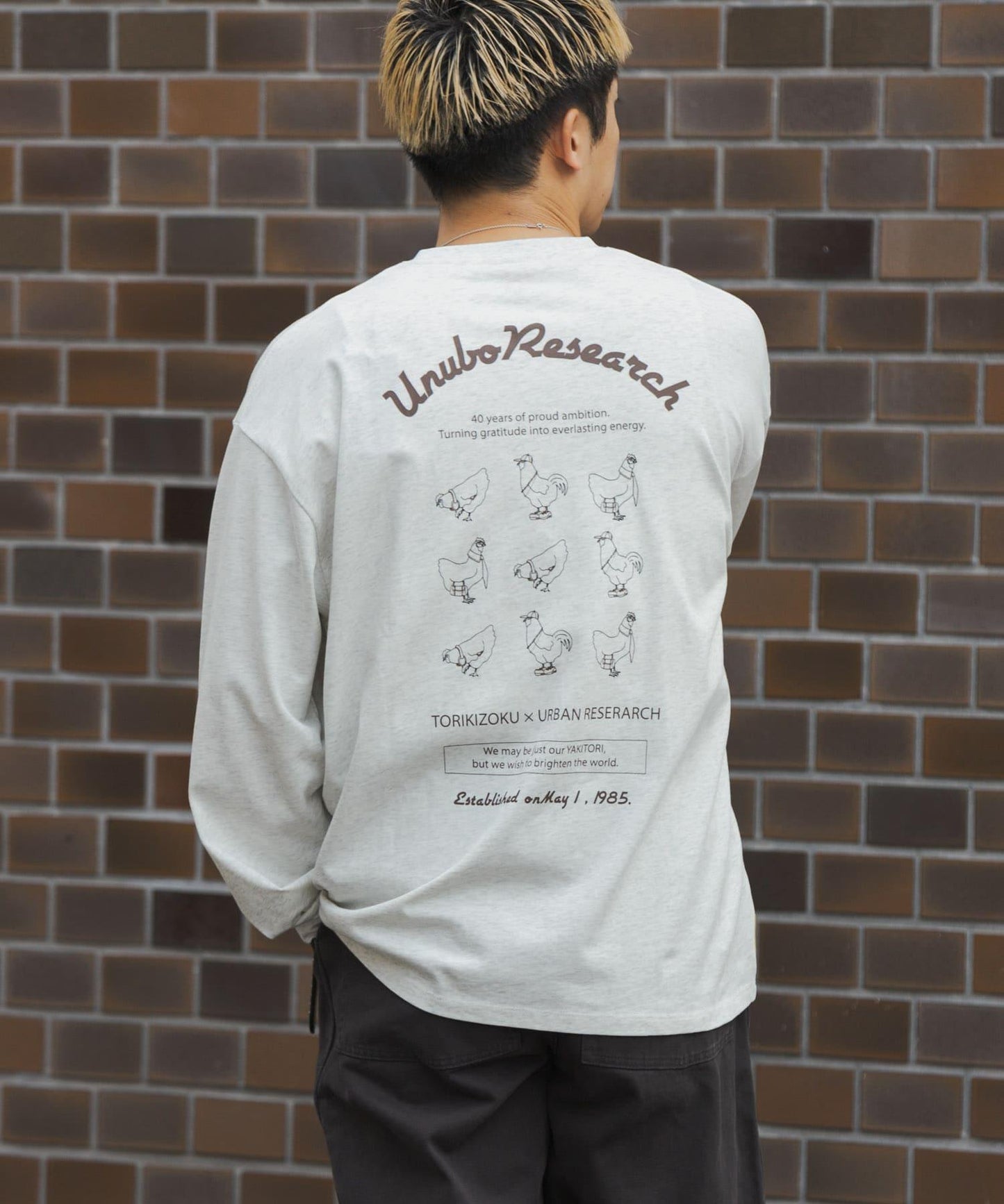 鳥貴族×UR UnuboResearch LONG-SLEEVE T-SHIRTS A 長袖T恤