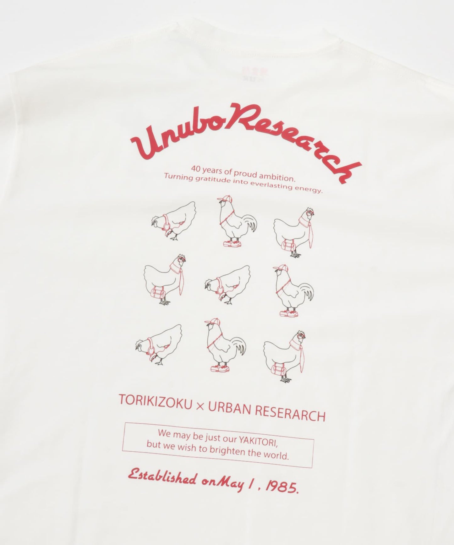 鳥貴族×UR UnuboResearch LONG-SLEEVE T-SHIRTS A 長袖T恤