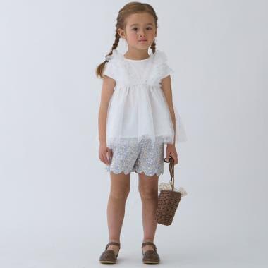 防汙功能 荷葉邊設計 休閒短褲