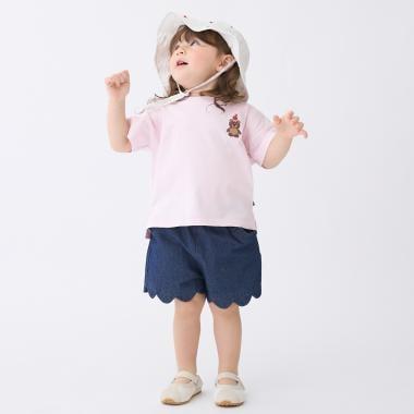 防汙功能 荷葉邊設計 休閒短褲