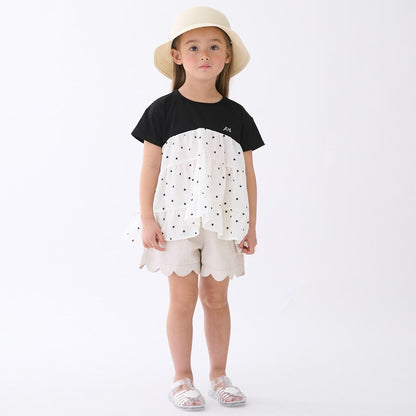 防汙功能 荷葉邊設計 休閒短褲