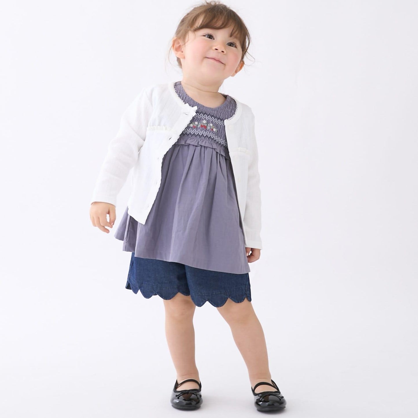 防汙功能 荷葉邊設計 休閒短褲