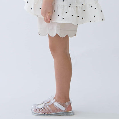 防汙功能 荷葉邊設計 休閒短褲