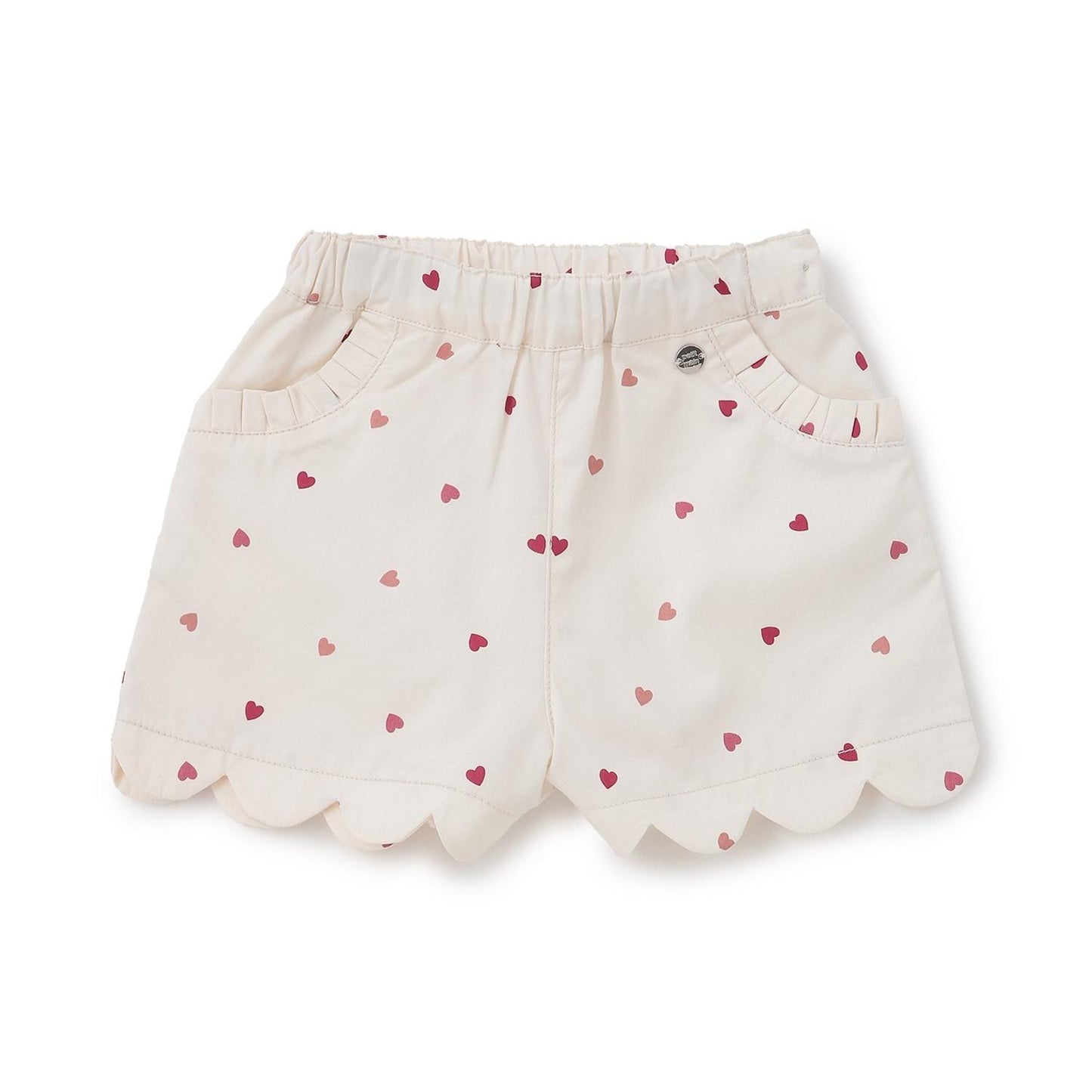 防汙功能 荷葉邊設計 休閒短褲