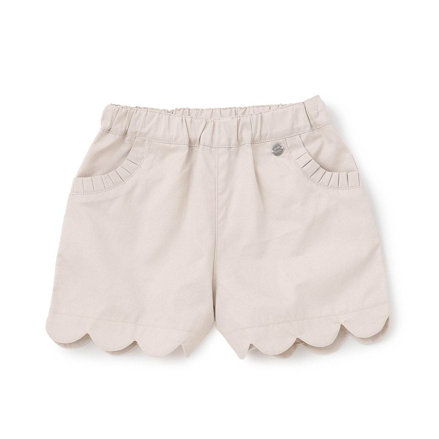 防汙功能 荷葉邊設計 休閒短褲