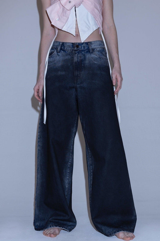 Angle denim pants 牛仔褲