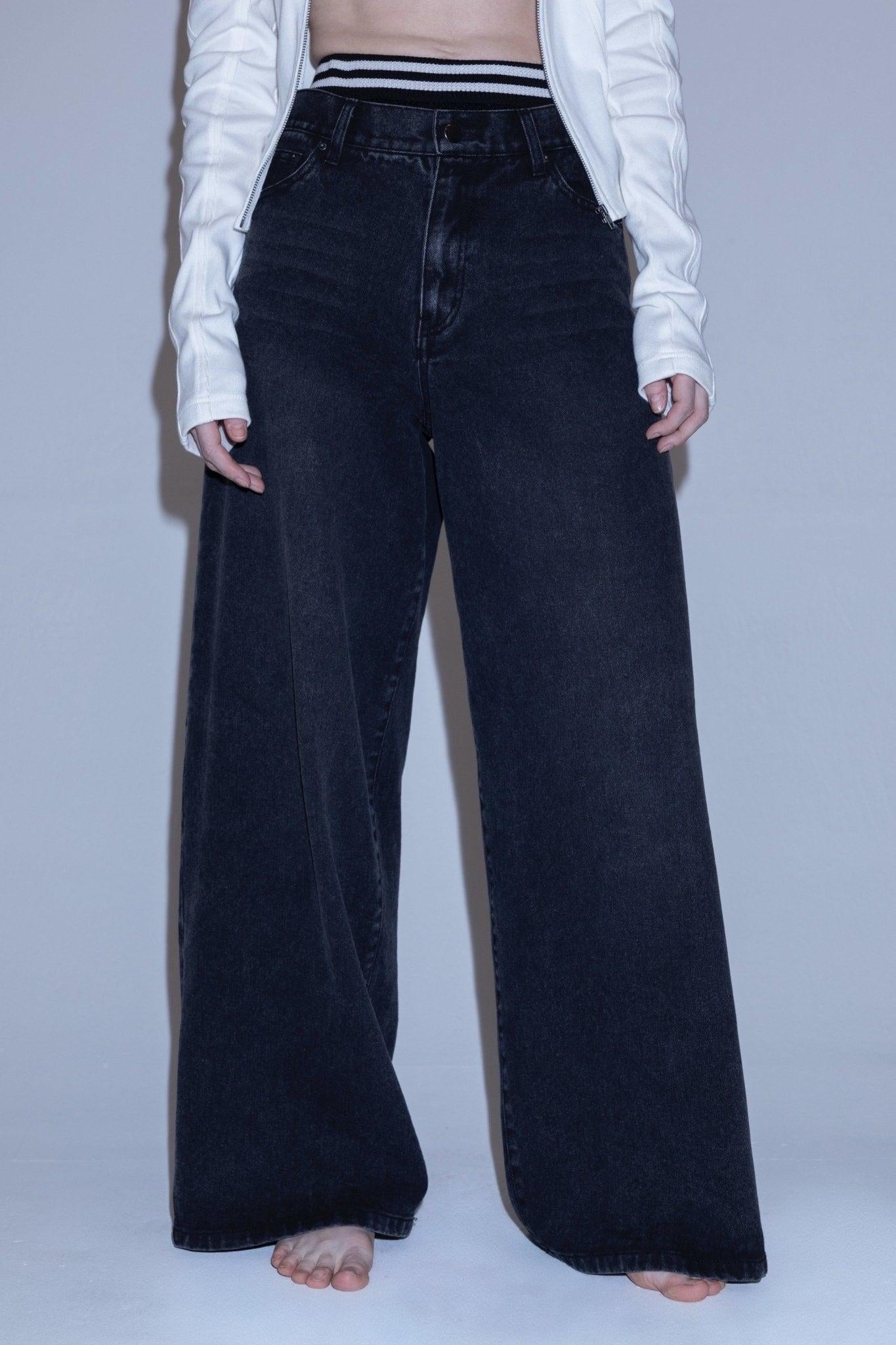 Angle denim pants 牛仔褲