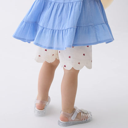 防汙功能 荷葉邊設計 休閒短褲