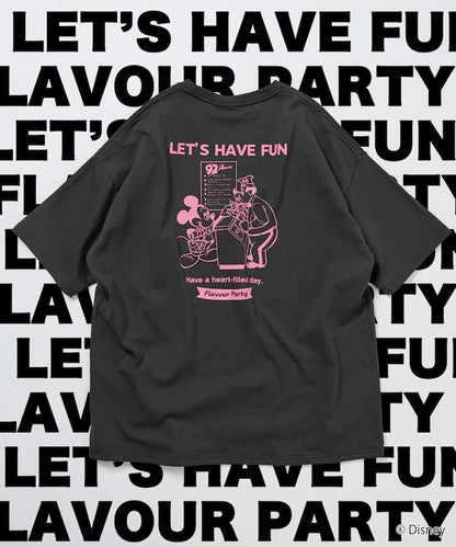 DISNEY（迪士尼） ミッキーマウス 背部印花寬鬆T恤 HAVE FUN款