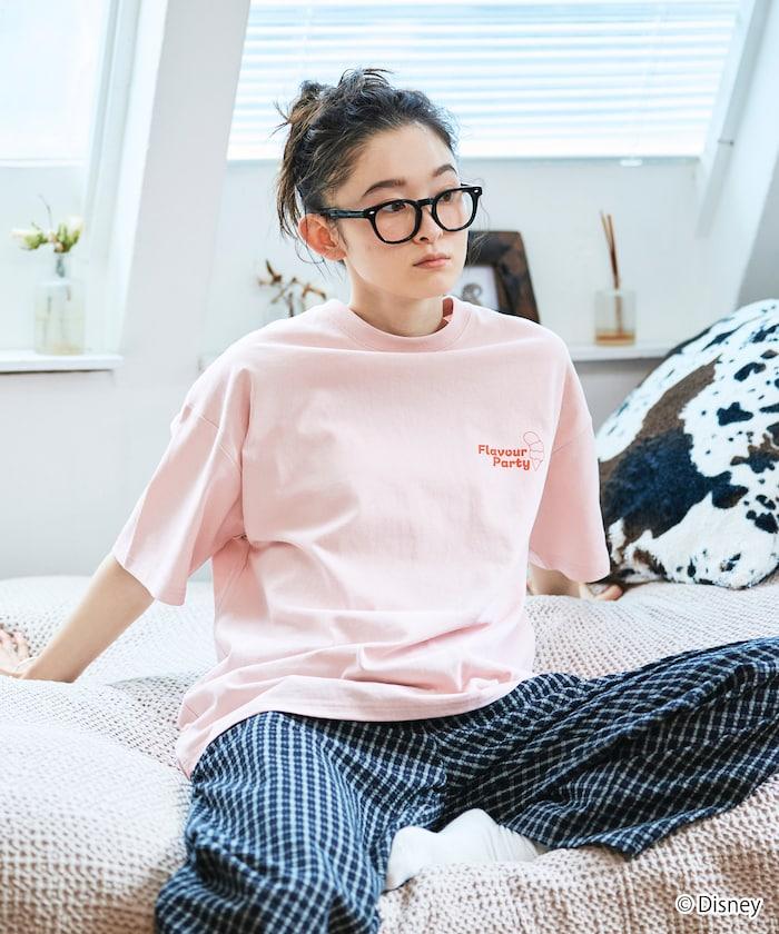 DISNEY（迪士尼） ミッキーマウス 背部印花寬鬆T恤 HAVE FUN款