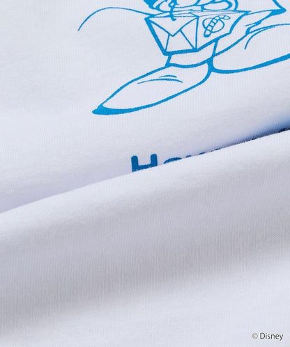 DISNEY（迪士尼） ミッキーマウス 背部印花寬鬆T恤 HAVE FUN款