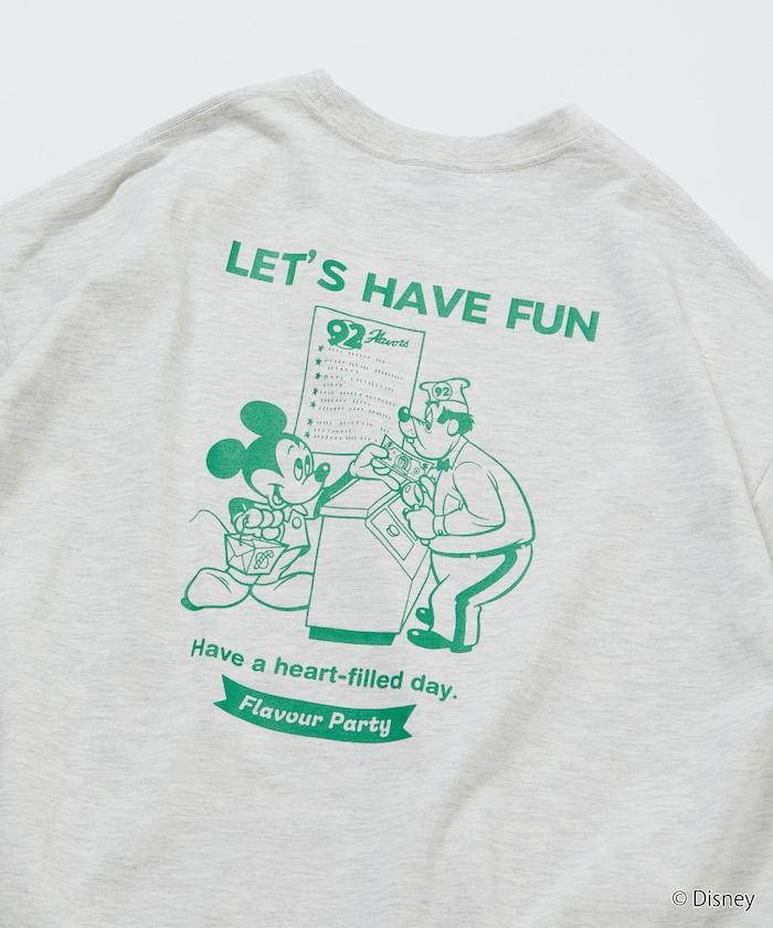 DISNEY（迪士尼） ミッキーマウス 背部印花寬鬆T恤 HAVE FUN款