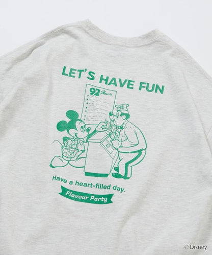 DISNEY（迪士尼） ミッキーマウス 背部印花寬鬆T恤 HAVE FUN款