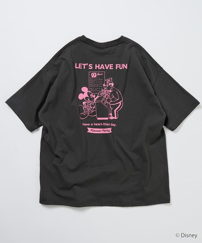 DISNEY（迪士尼） ミッキーマウス 背部印花寬鬆T恤 HAVE FUN款