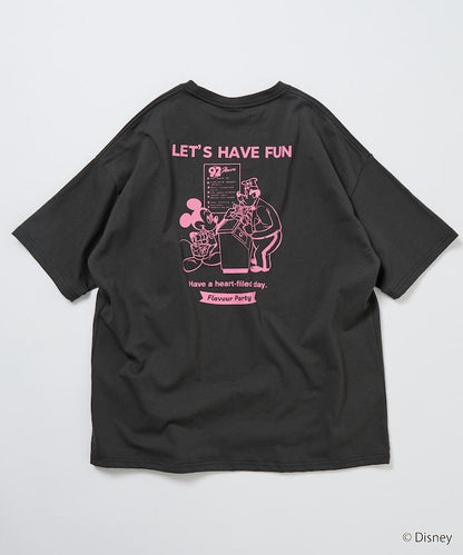 DISNEY（迪士尼） ミッキーマウス 背部印花寬鬆T恤 HAVE FUN款
