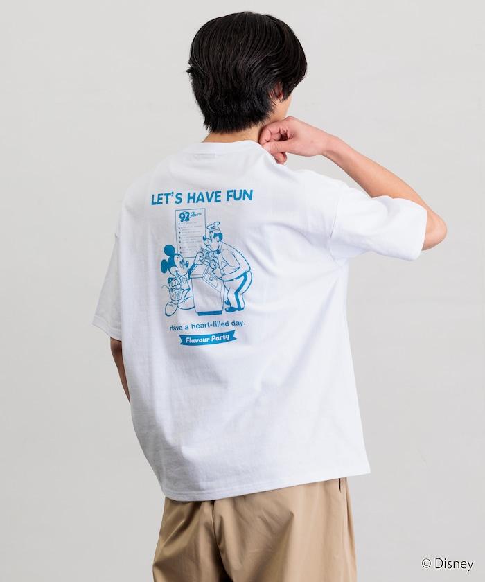 DISNEY（迪士尼） ミッキーマウス 背部印花寬鬆T恤 HAVE FUN款