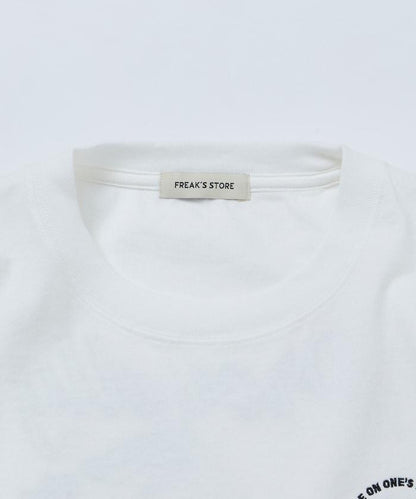 寬鬆版 後背刺繡 Cherry ringer 設計 圓領 T恤