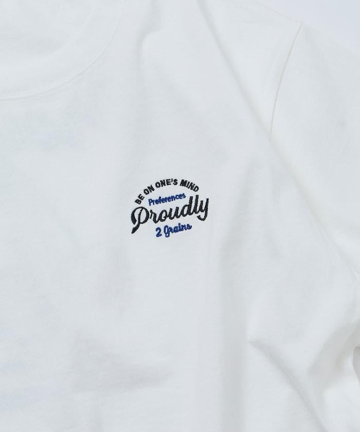 寬鬆版 後背刺繡 Cherry ringer 設計 圓領 T恤