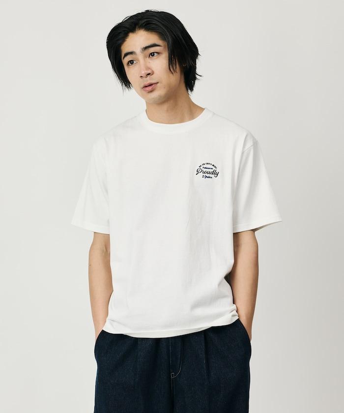 寬鬆版 後背刺繡 Cherry ringer 設計 圓領 T恤