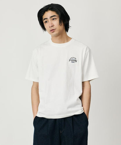 寬鬆版 後背刺繡 Cherry ringer 設計 圓領 T恤