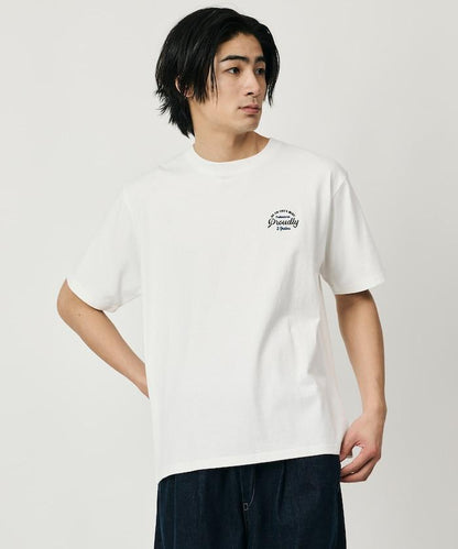 寬鬆版 後背刺繡 Cherry ringer 設計 圓領 T恤