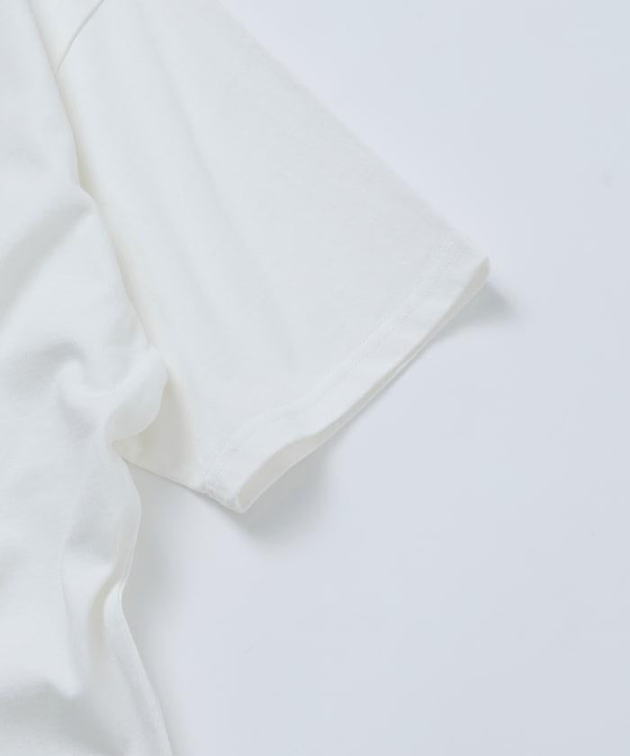 寬鬆版 後背刺繡 Cherry ringer 設計 圓領 T恤