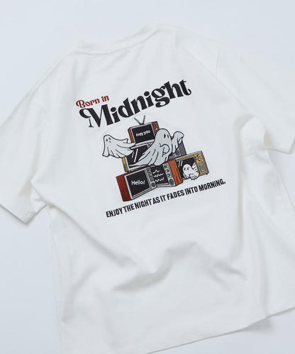 寬鬆版型 後背刺繡 圓領 T恤 Midnight