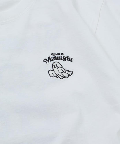 寬鬆版型 後背刺繡 圓領 T恤 Midnight