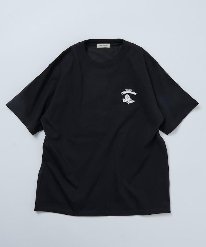 寬鬆版型 後背刺繡 圓領 T恤 Midnight