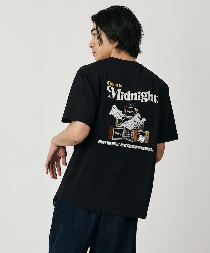 寬鬆版型 後背刺繡 圓領 T恤 Midnight