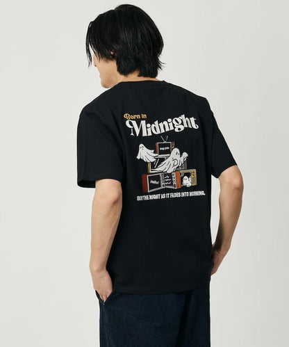 寬鬆版型 後背刺繡 圓領 T恤 Midnight