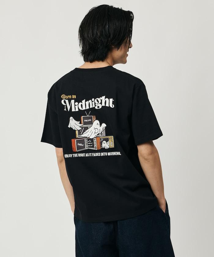 寬鬆版型 後背刺繡 圓領 T恤 Midnight