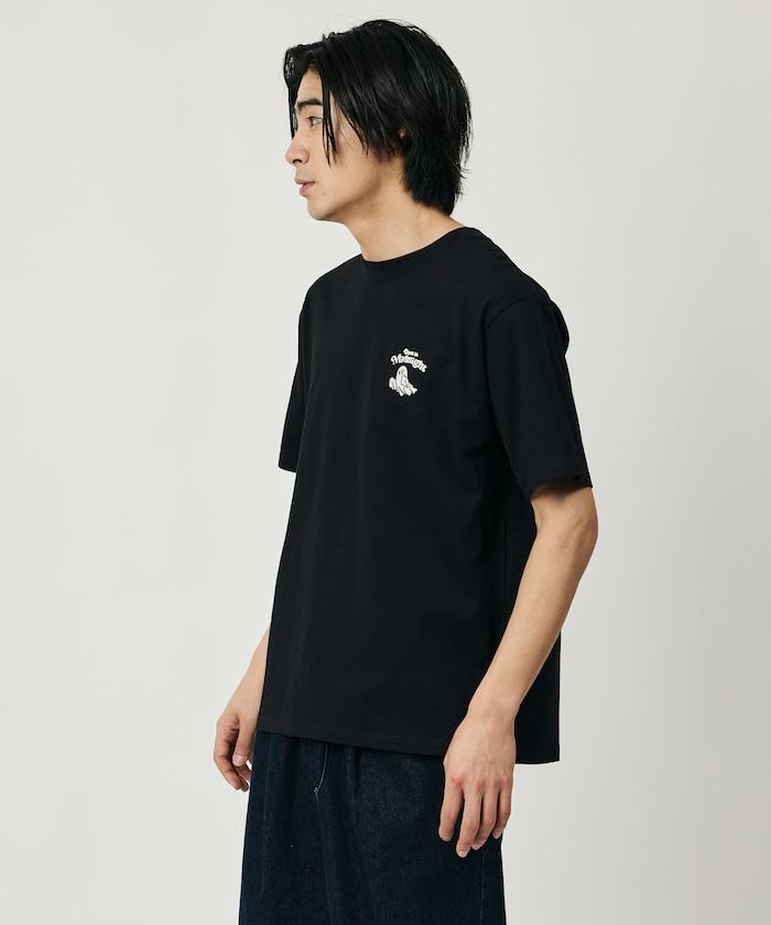 寬鬆版型 後背刺繡 圓領 T恤 Midnight