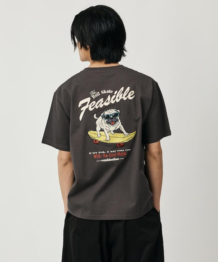 寬鬆版型 後背刺繡 Dog 圓領 T恤