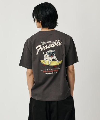 寬鬆版型 後背刺繡 Dog 圓領 T恤