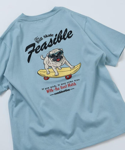 寬鬆版型 後背刺繡 Dog 圓領 T恤