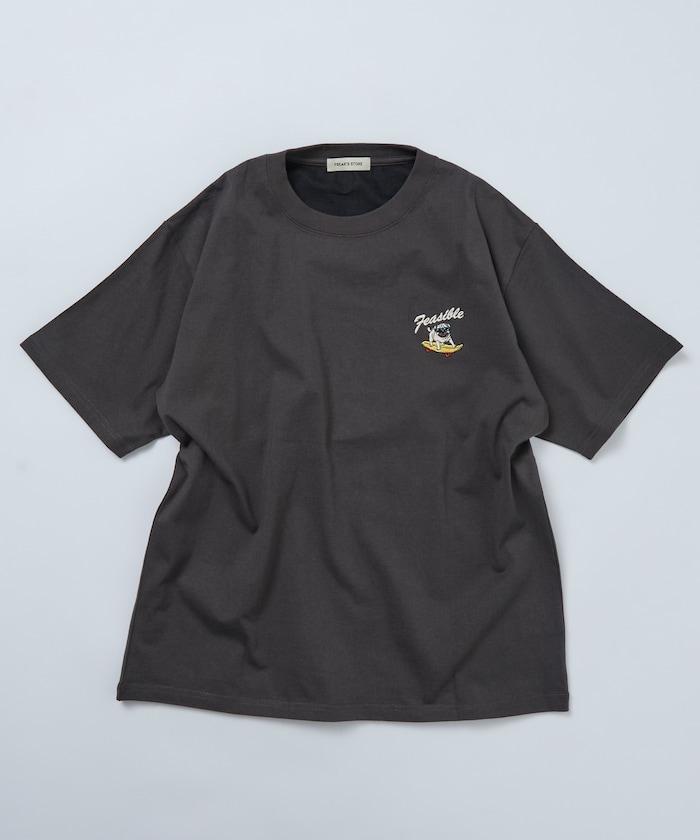 寬鬆版型 後背刺繡 Dog 圓領 T恤