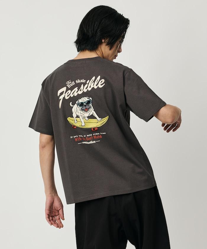 寬鬆版型 後背刺繡 Dog 圓領 T恤