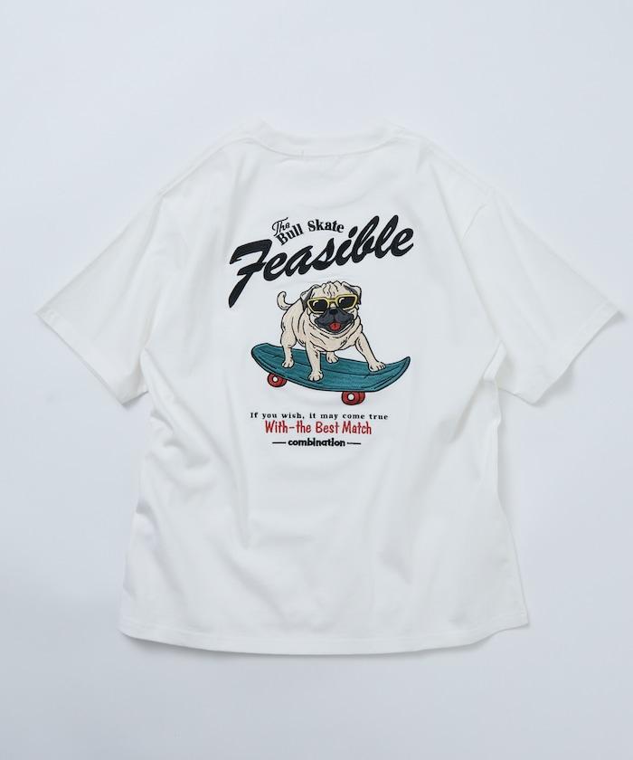 寬鬆版型 後背刺繡 Dog 圓領 T恤