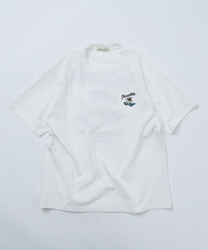 寬鬆版型 後背刺繡 Dog 圓領 T恤