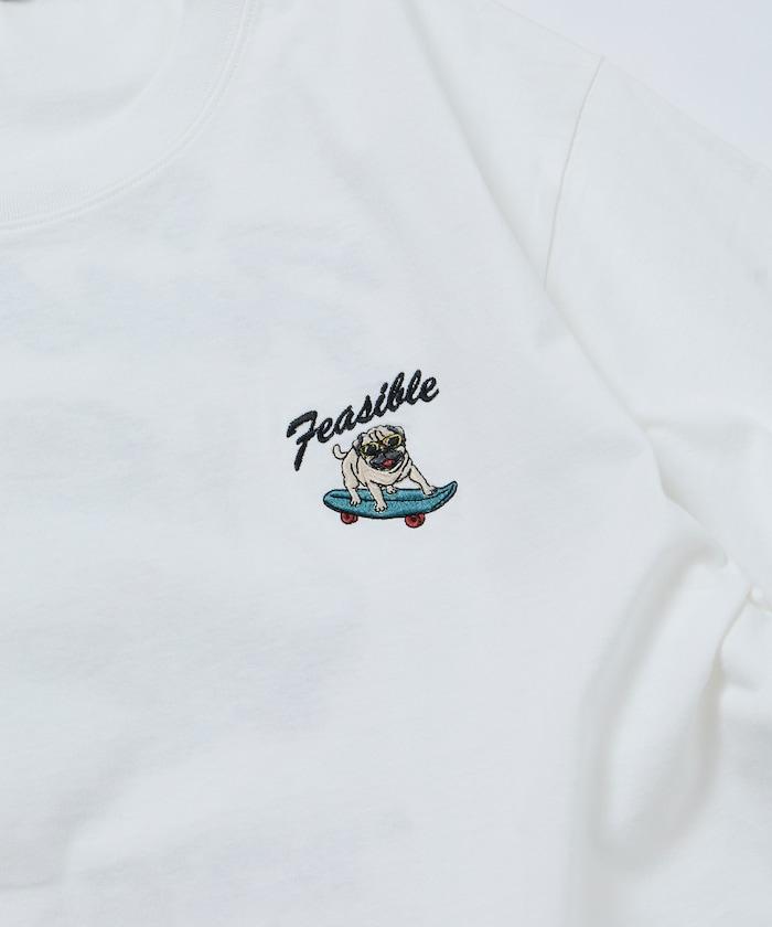 寬鬆版型 後背刺繡 Dog 圓領 T恤