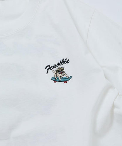 寬鬆版型 後背刺繡 Dog 圓領 T恤