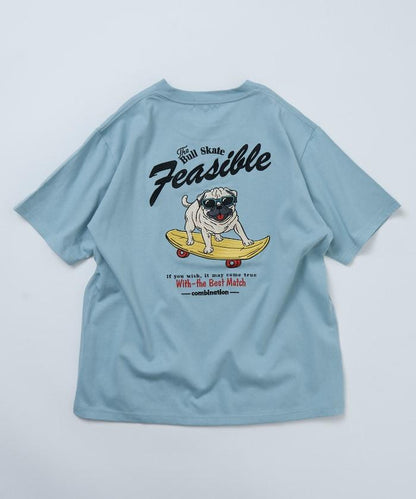 寬鬆版型 後背刺繡 Dog 圓領 T恤