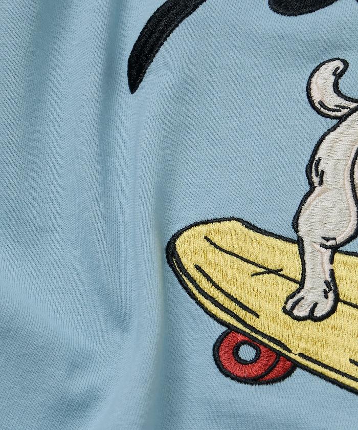 寬鬆版型 後背刺繡 Dog 圓領 T恤