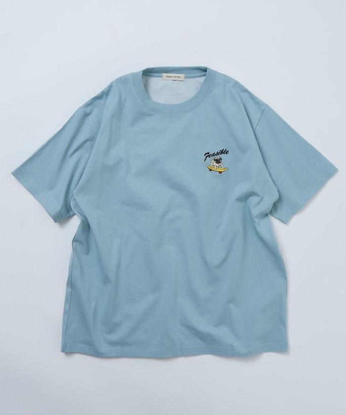 寬鬆版型 後背刺繡 Dog 圓領 T恤