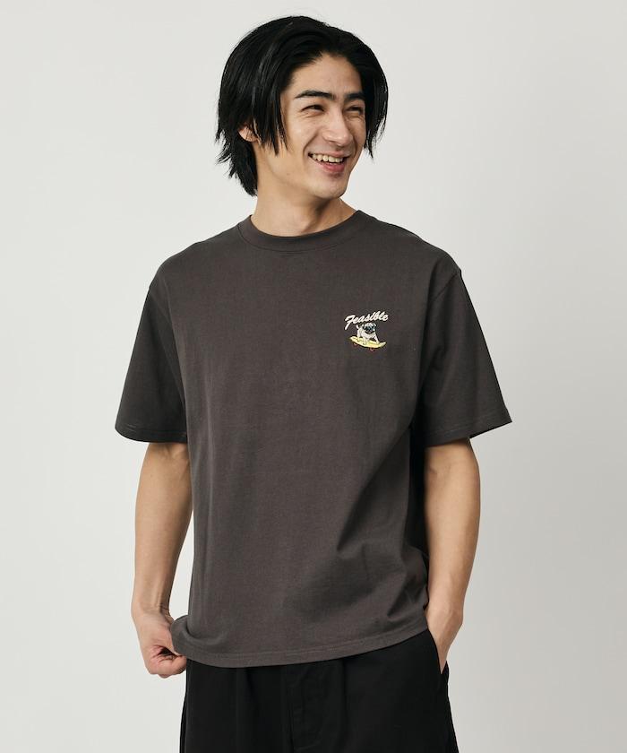 寬鬆版型 後背刺繡 Dog 圓領 T恤