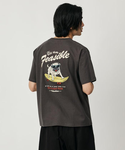 寬鬆版型 後背刺繡 Dog 圓領 T恤