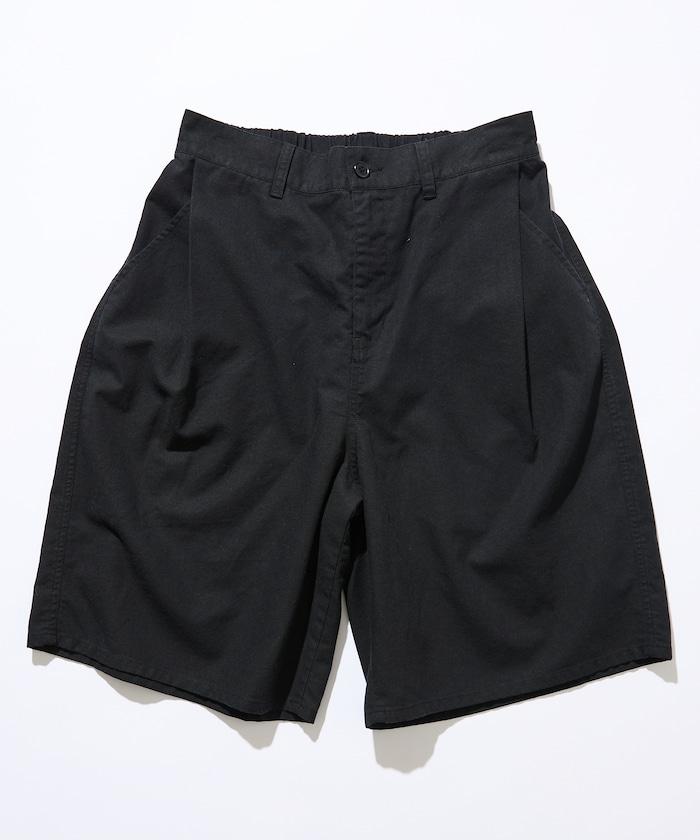 可水洗麻混 休閒短褲